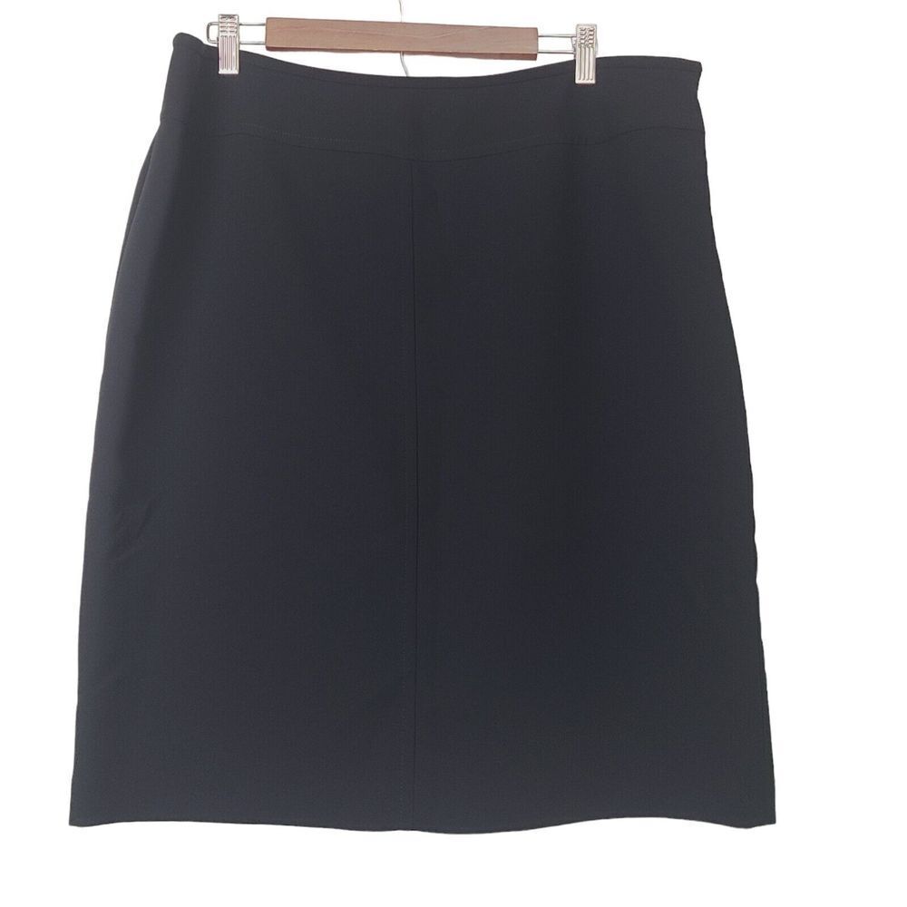 Jones Studio Separates Skirt Size 16 Black Pencil Straight Lined Knee Career